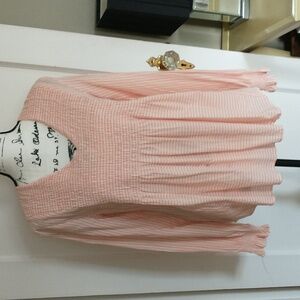 Sundance smocked peplum blouse